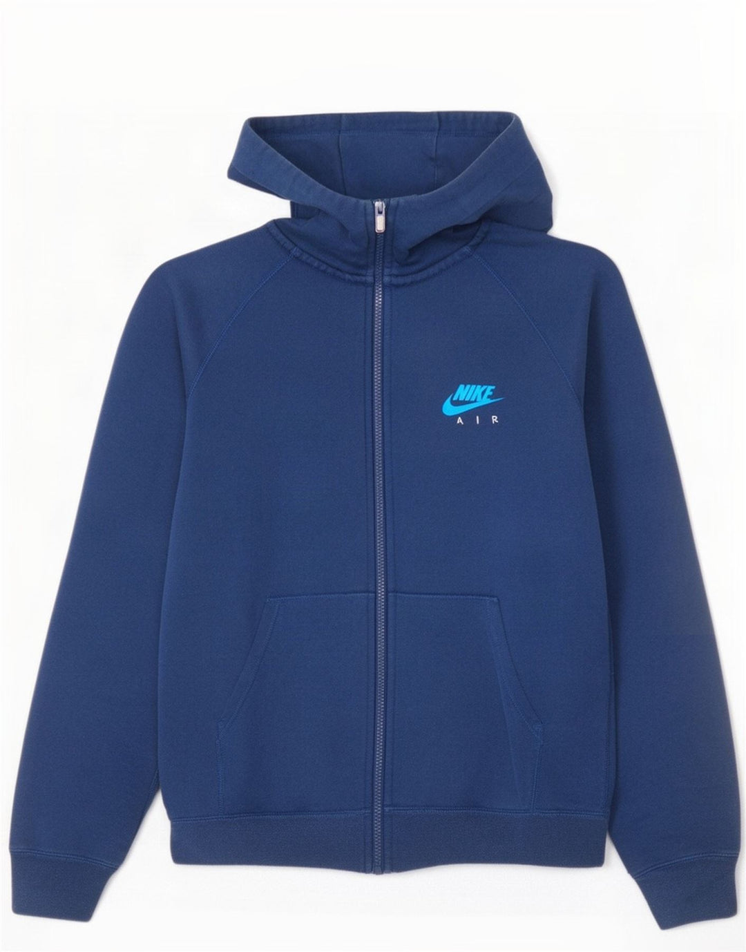 Nike Mens Zip Hoodie Sweater Large Navy Blue Cotton