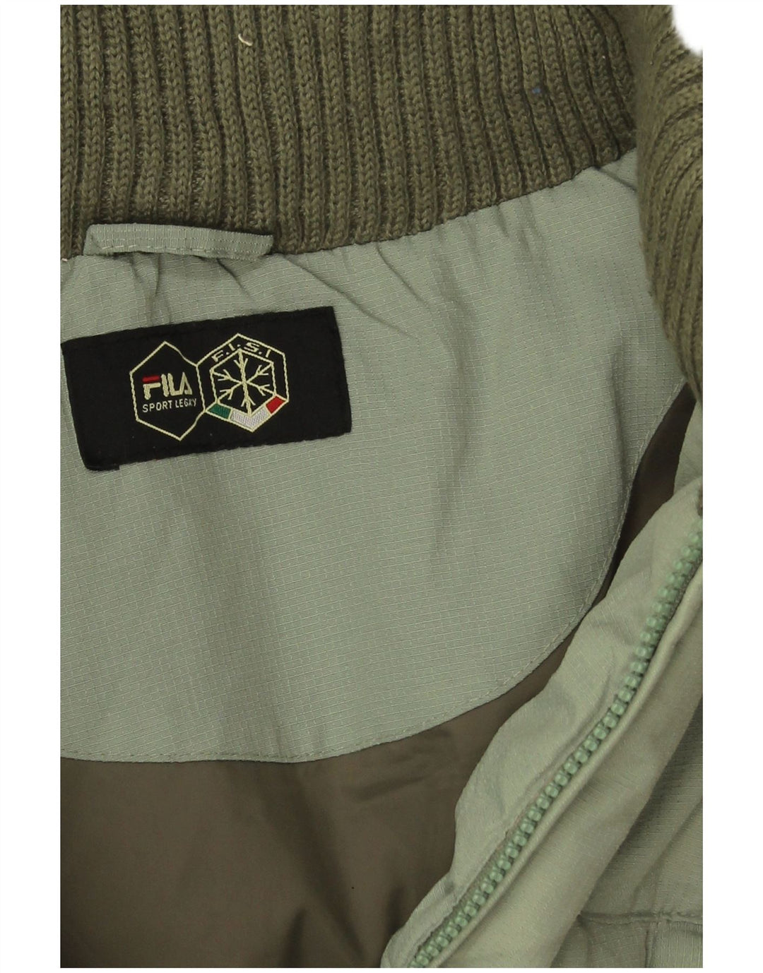 Fila Mens Hooded Padded Jacket UK 42 XL Green Polyamide