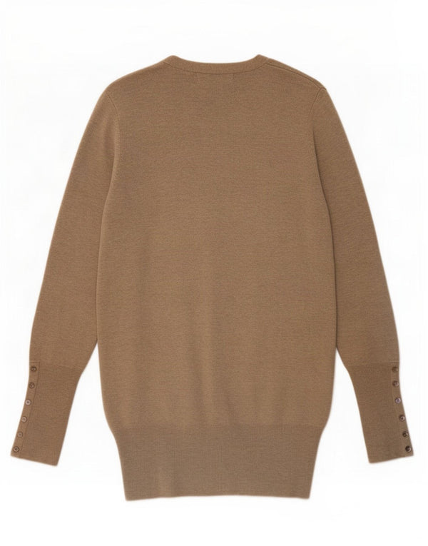 Zara Damen Longline-Cardigan-Pullover UK 16 Large Grau Rayon