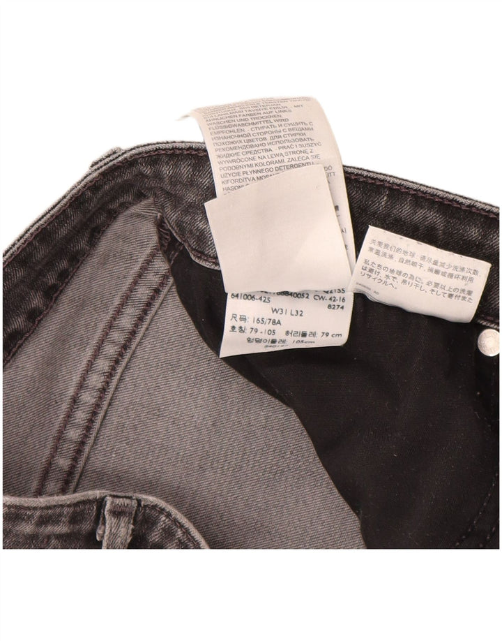 Damskie jeansy Levi's 712 Slim W31 L32 Szara bawełna