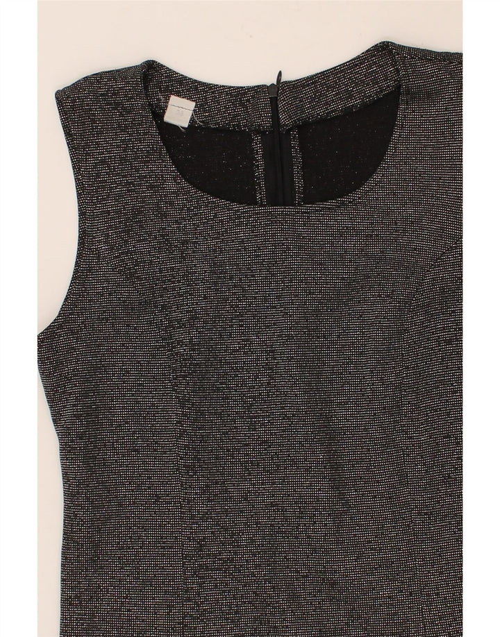 VINTAGE Womens Sleeveless Sheath Dress EU 36 Small Grey Flecked Vintage Vintage and Second-Hand Vintage from Messina Hembry 