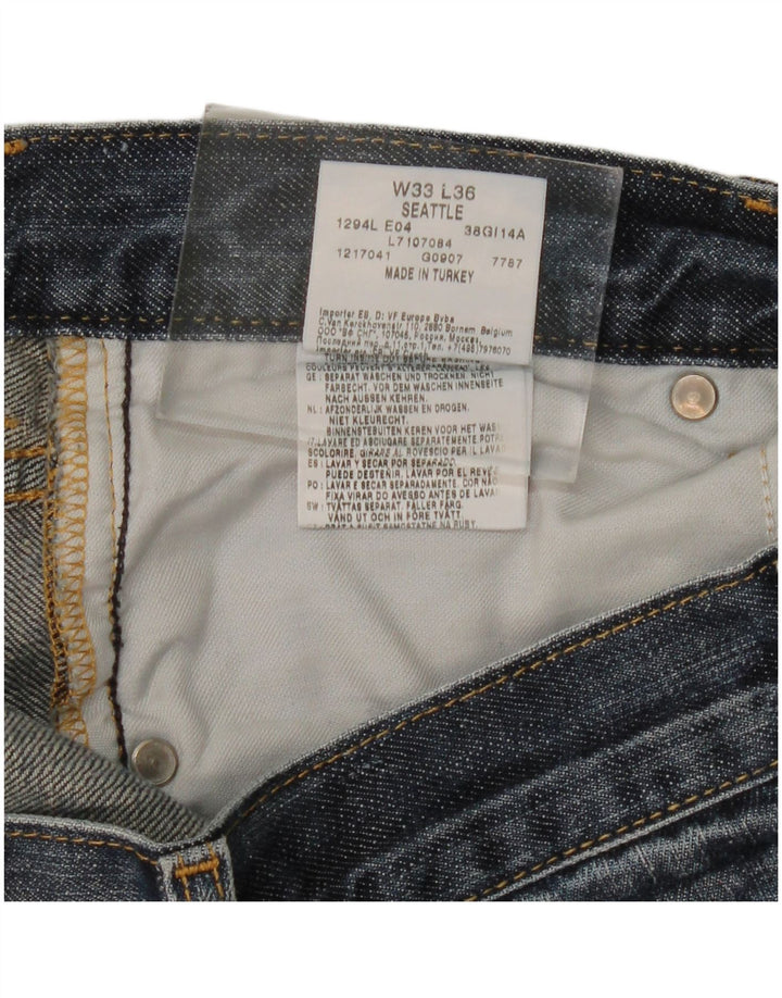 LEE Mens Seattle Straight Jeans W33 L31  Blue Cotton