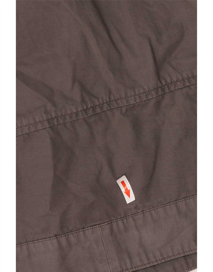 Dondup Womens Crop Bomber Jacket IT 44 Medium Grey Bomuld