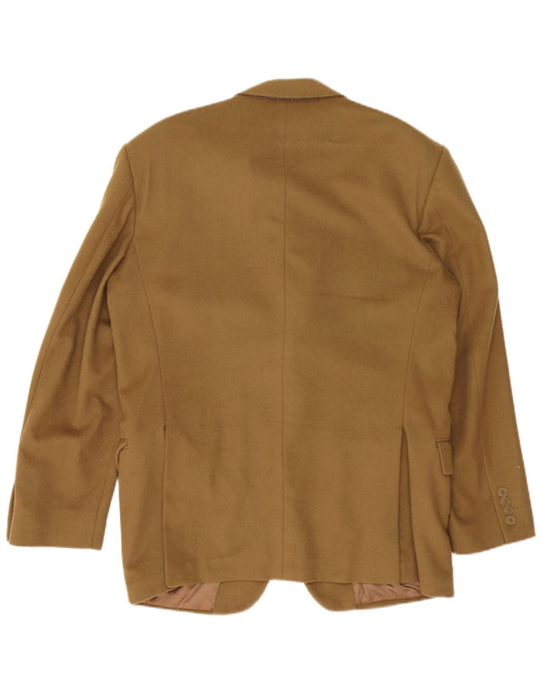 Vintage Mens 2 Button Blazer Jacket IT 52 XL Khaki Cashmere