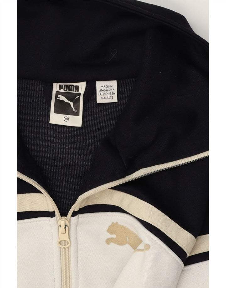 PUMA Mens Tracksuit Top Jacket XS Navy Blue Colourblock