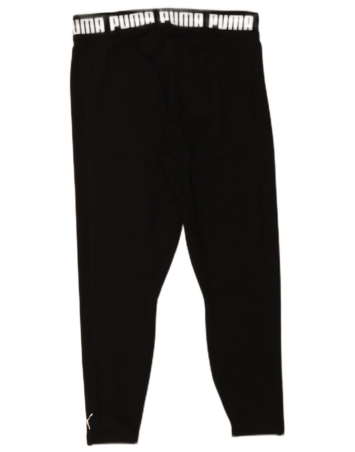 Puma Womens Graphic Crop Leggings UK 14 Large  Black