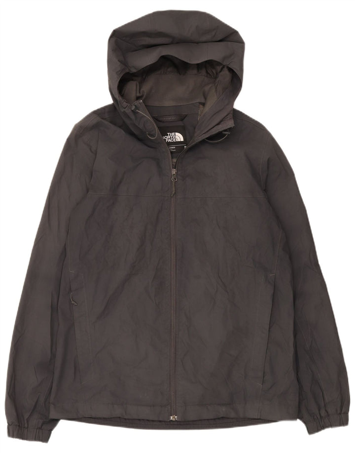 The North Face Mens Hooded Rain Jacket UK 38 Medium Grey Polyester