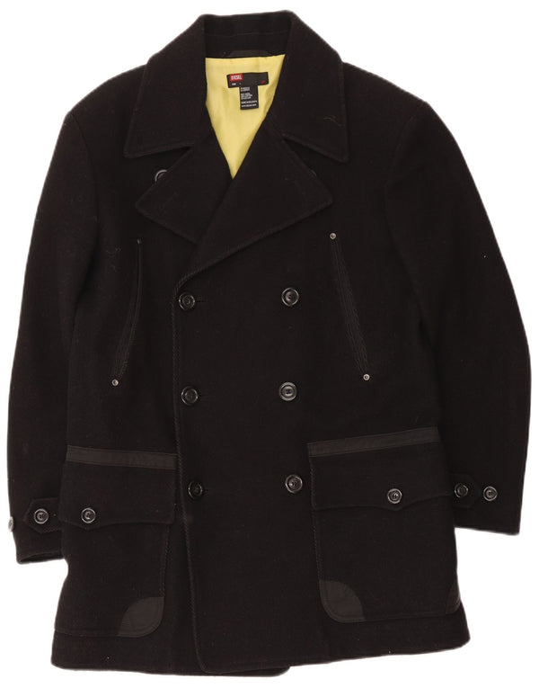 Diesel Ανδρικό Παλτό UK 40 Large Black Wool