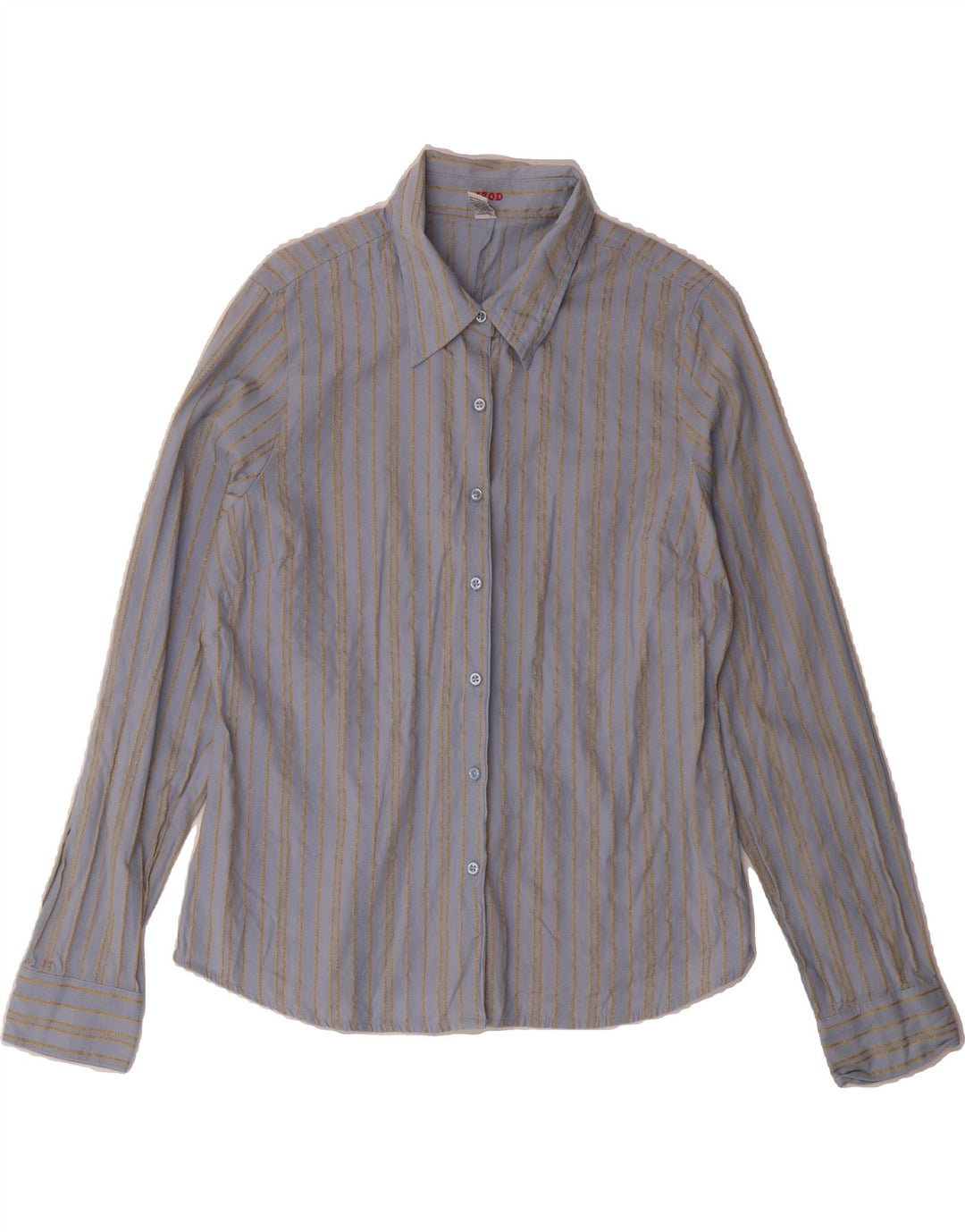 IZOD Womens Shirt UK 16 Large Blue Striped Cotton Vintage Izod and Second-Hand Izod from Messina Hembry 