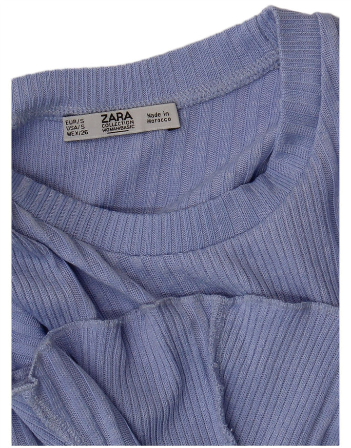 Top corto da donna ZARA UK 8 piccolo viola