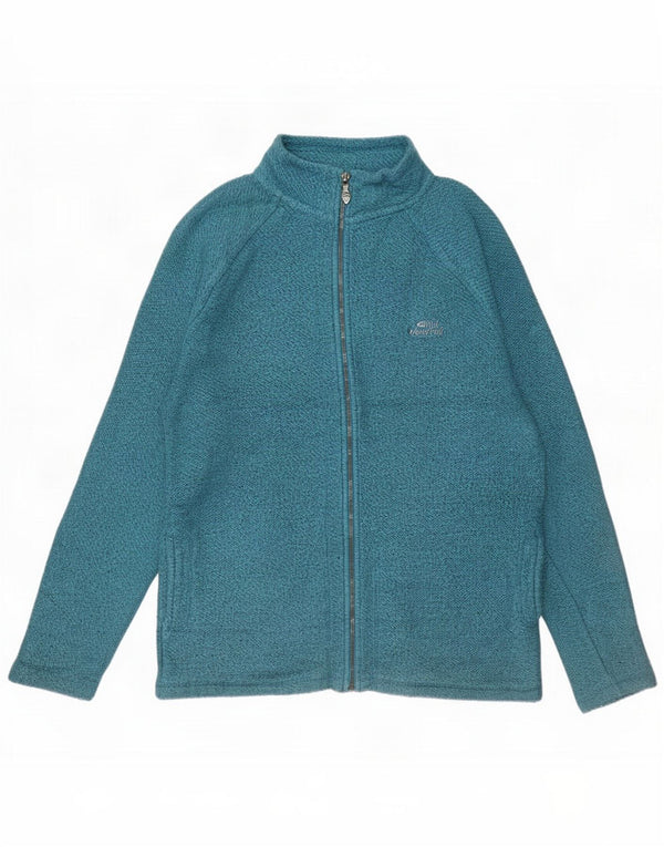Weird Fish Veste de survêtement en polaire pour femme UK 14 Large Bleu Coton