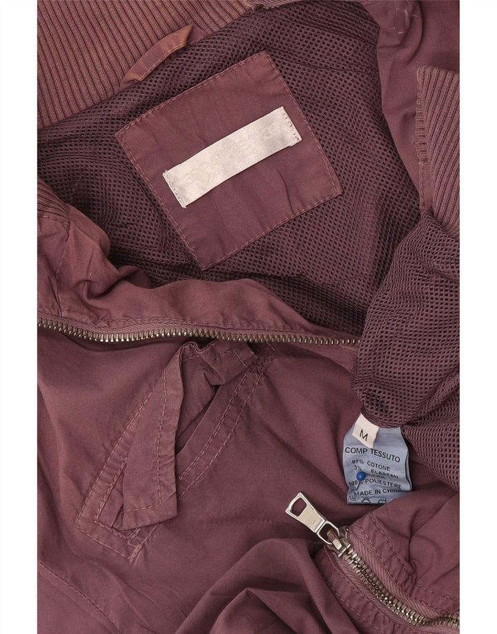 Papeete Womens Utility Jacket UK 12 Medium Burgundy Cotton