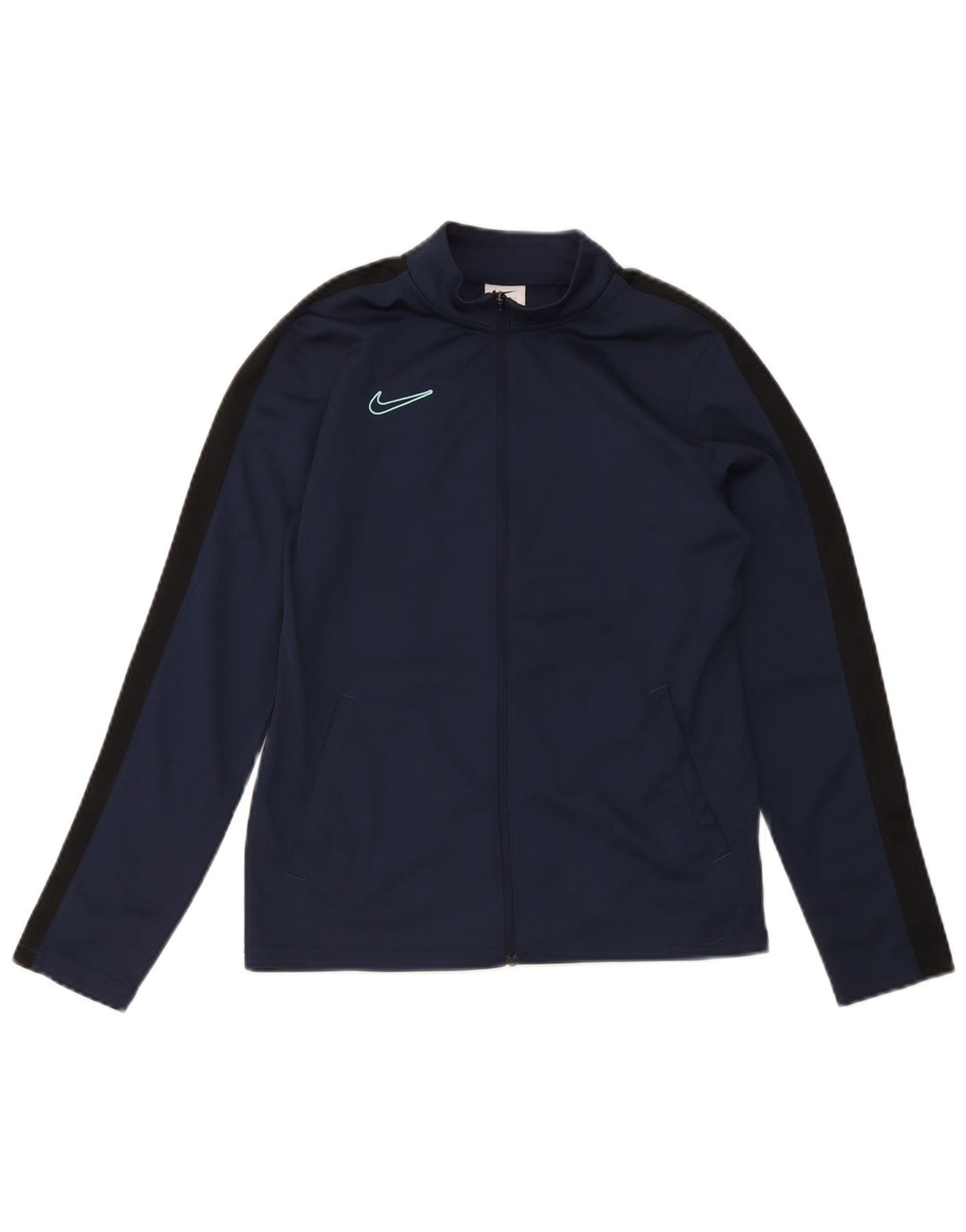 Nike Boys Dri Fit Tracksuit Top Jacket 12-13 Years Large Navy Blue