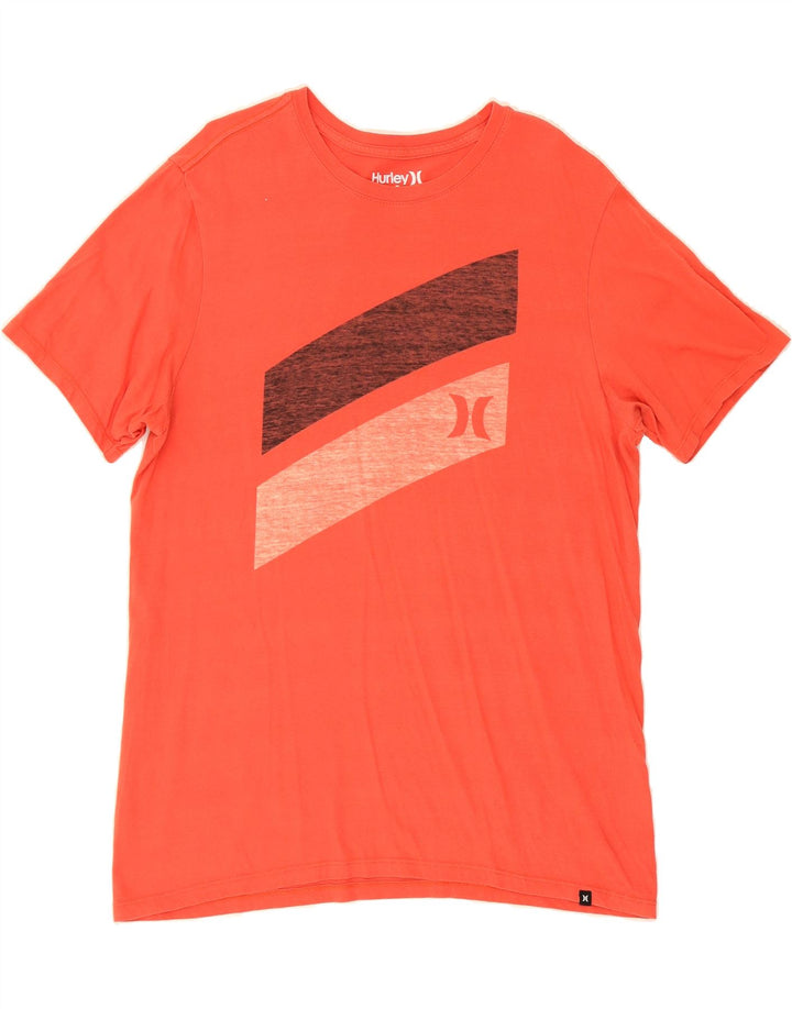 HURLEY Mens Graphic T-Shirt Top Large Red Cotton Vintage Hurley and Second-Hand Hurley from Messina Hembry 