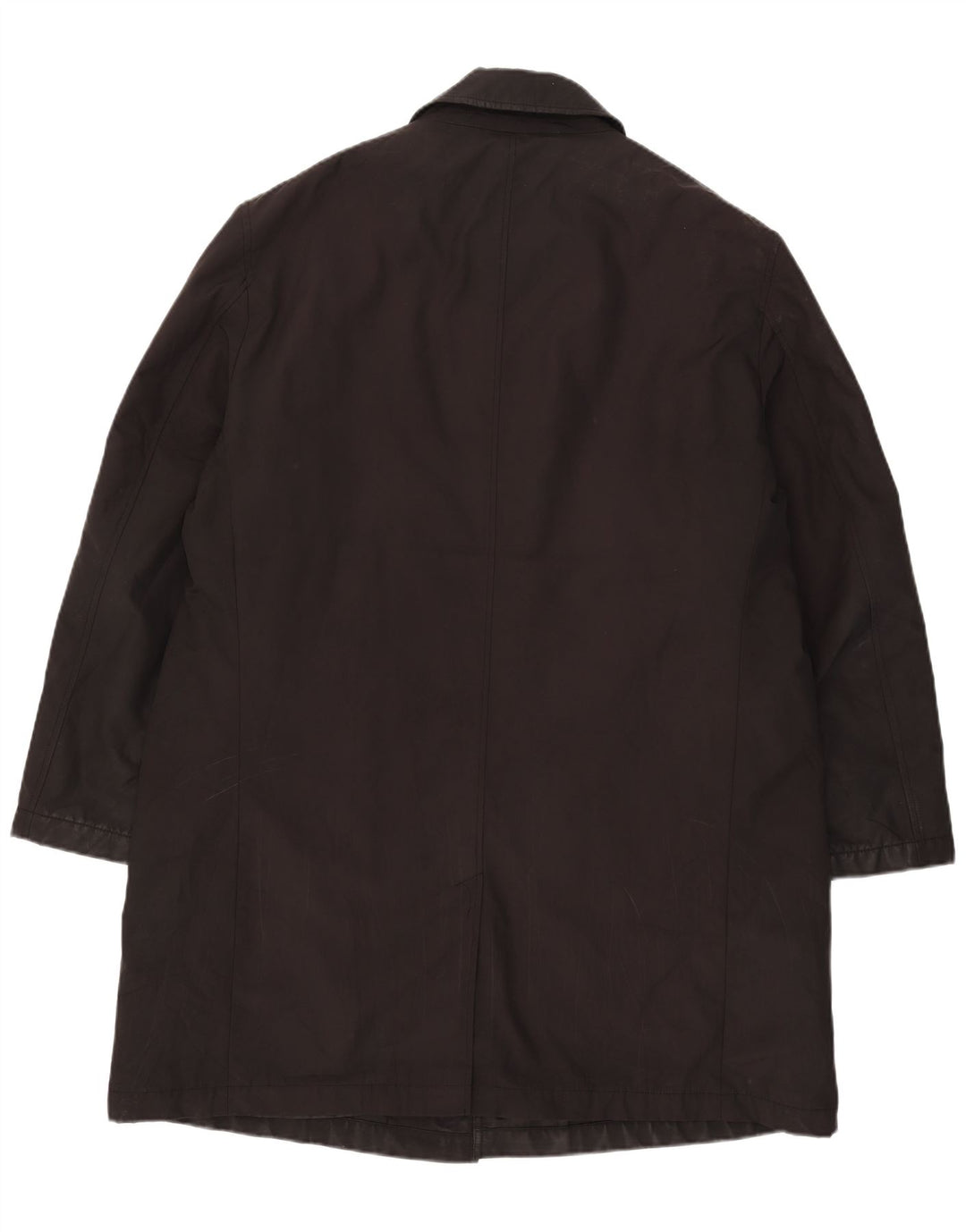 Marks & Spencer Mens Overcoat UK 42 XL Black Polyester