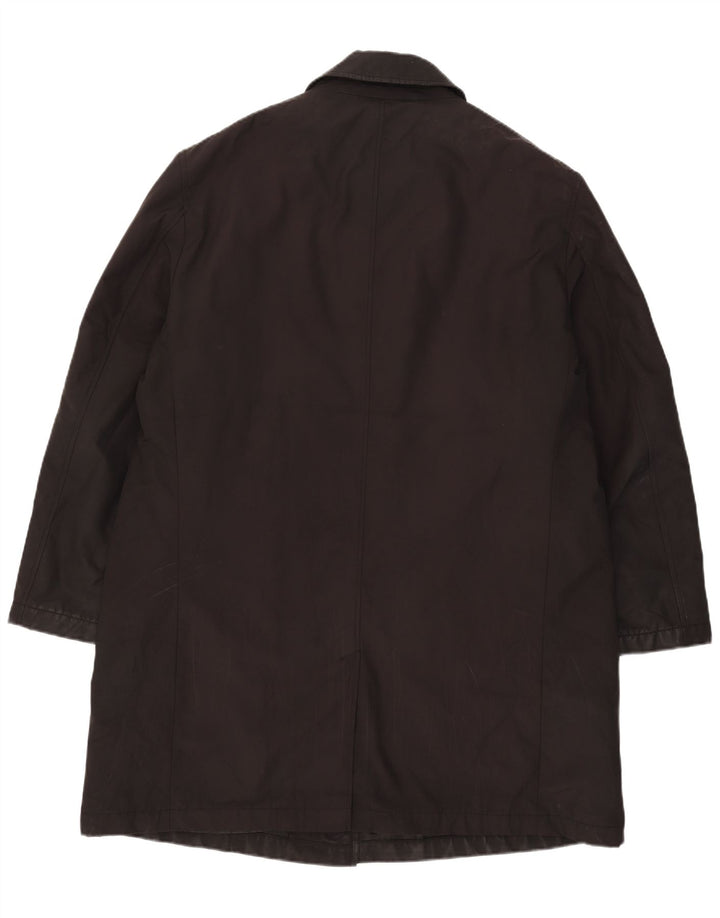 Marks & Spencer Mens Overcoat UK 42 XL Black Polyester