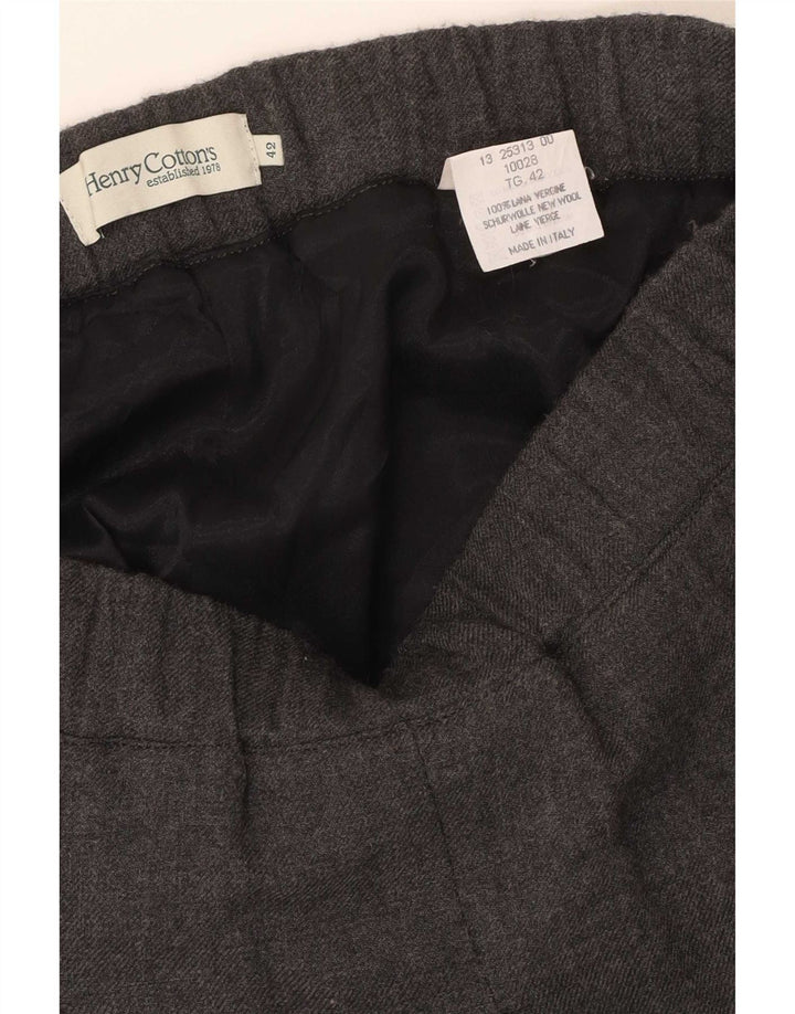 Henry Cottons Womens Pleated Skirt IT 42 Medium W30 Grey Flecked