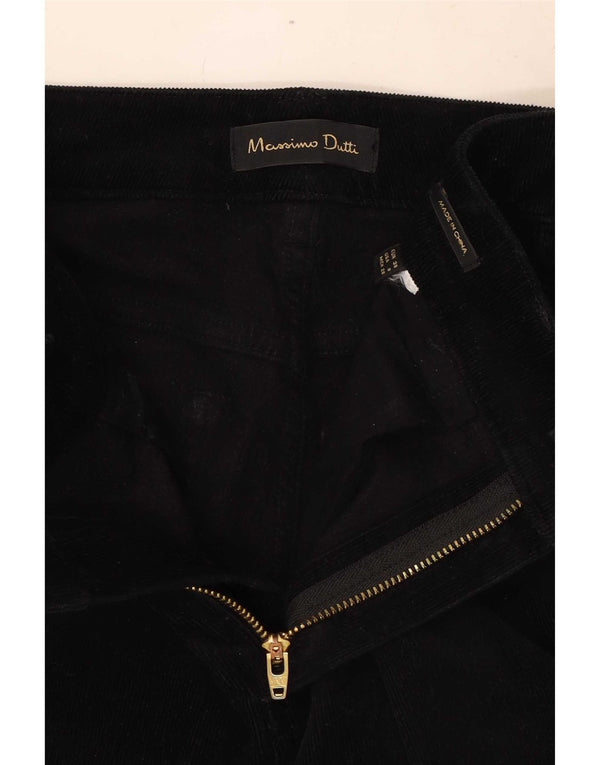 Massimo Dutti Womens Skinny Corduroy Trousers EU 38 Small W28 L29 Black
