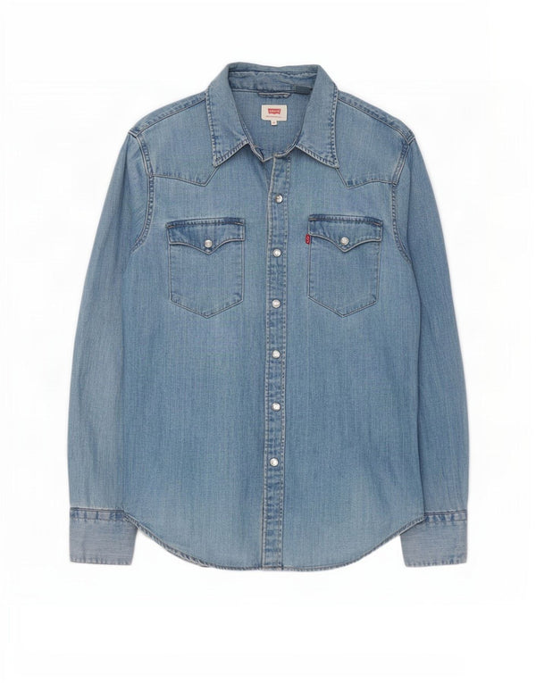 Camisa jeans masculina Levi's XS azul