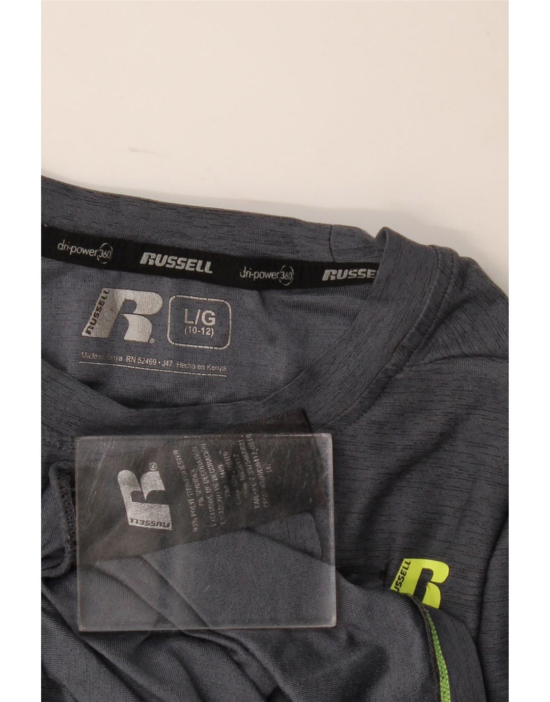 Russell Athletic Boys Dri-Power Top Long Sleeve 10-11 Years Large Grey