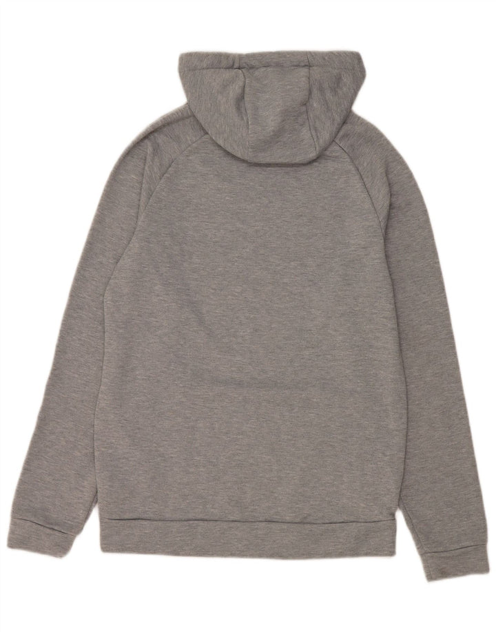 Nike Mens Dri Fit Graphic Hoodie Jumper Small Grey Flecked Polyester