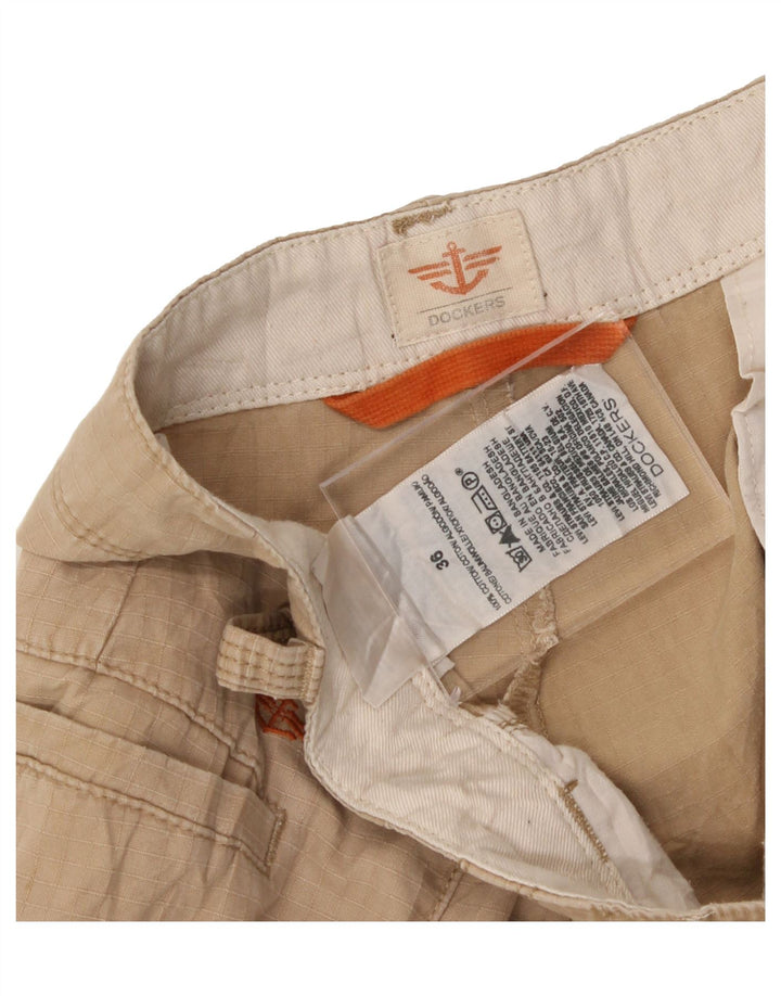 DOCKERS Mens Cargo Shorts  W36 Large  Beige Cotton Vintage Dockers and Second-Hand Dockers from Messina Hembry 