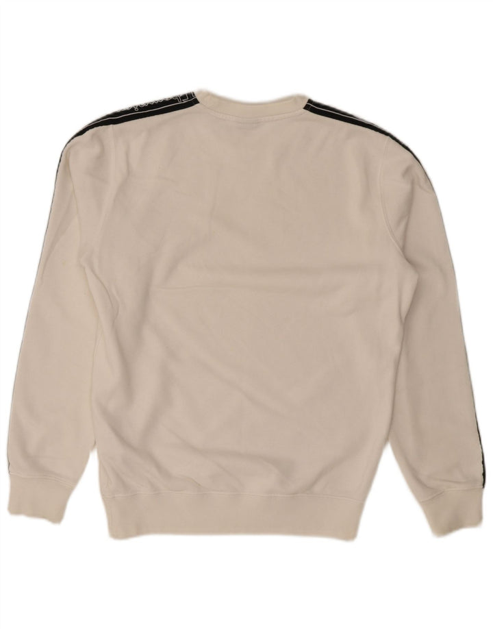 Champion Mens Graphic Sweatshirt Jumper Small White Colourblock Cotton