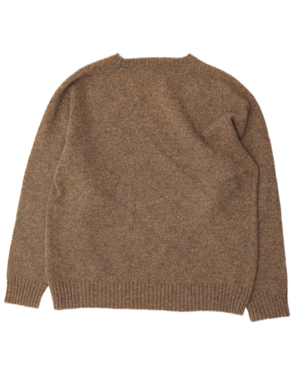 Kappa Herren-Pullover mit Rundhalsausschnitt, XL, beige gesprenkelte Wolle