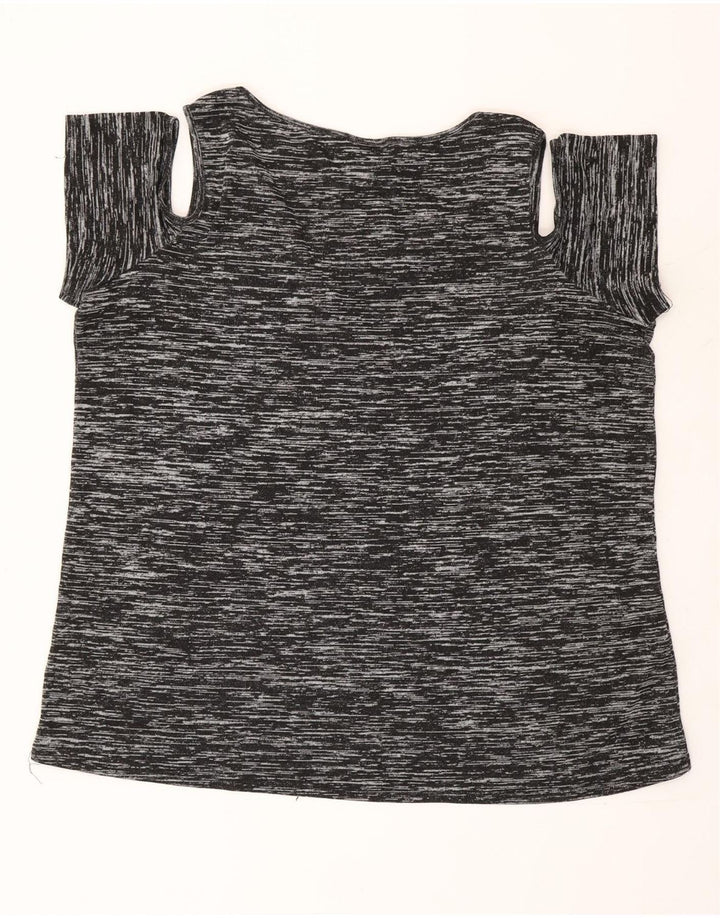 Marks & Spencer Womens Autograph Blouse Top UK 20 2XL Black Flecked