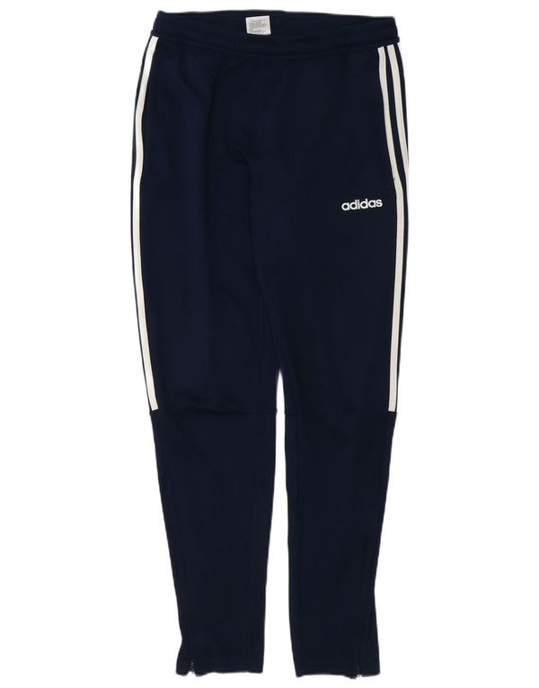 Pantaloni da tuta da uomo Adidas medi in poliestere blu navy