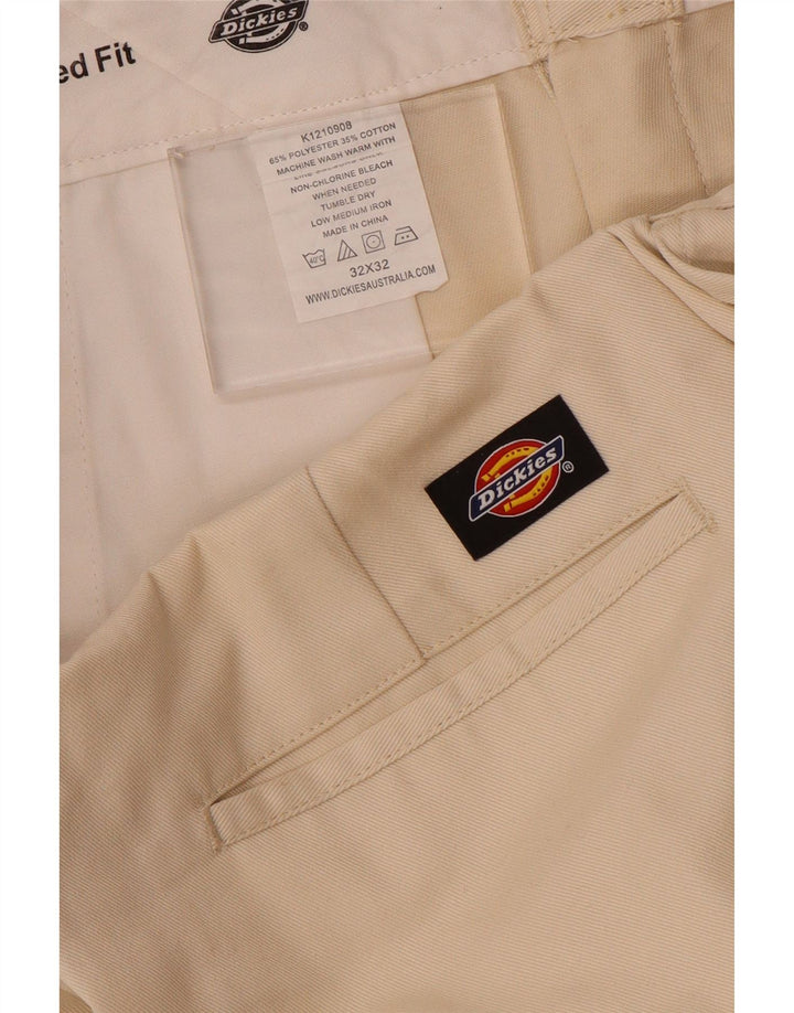 Pantaloni chino drepți pentru bărbați Dickies W32 L28 poliester bej