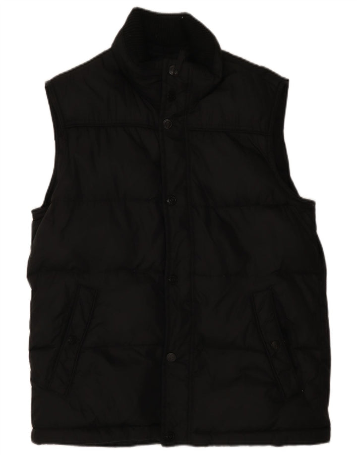 ESPRIT Mens Padded Gilet UK 38 Medium Black Nylon
