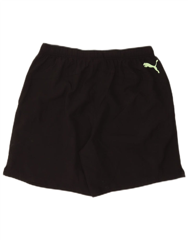 Puma Pantalones cortos deportivos gráficos para hombre Poliéster negro mediano