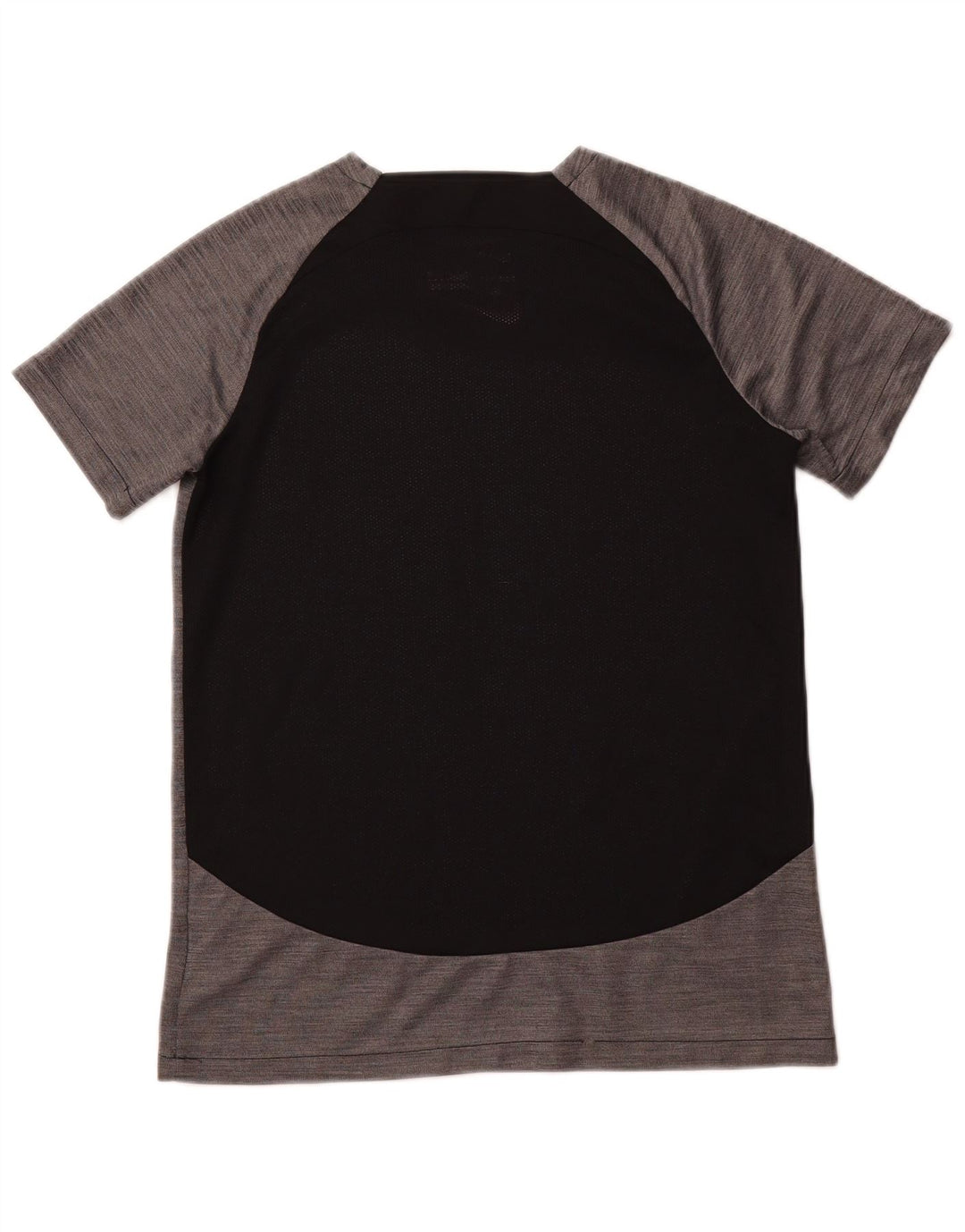 NIKE Boys Dri Fit T-Shirt Top 13-14 Years Grey Colourblock Polyester