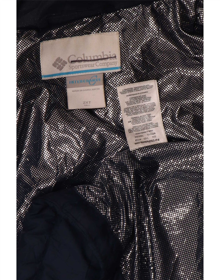 Columbia Mens Tall Padded Jacket UK 44 2XL Navy Blue Polyester
