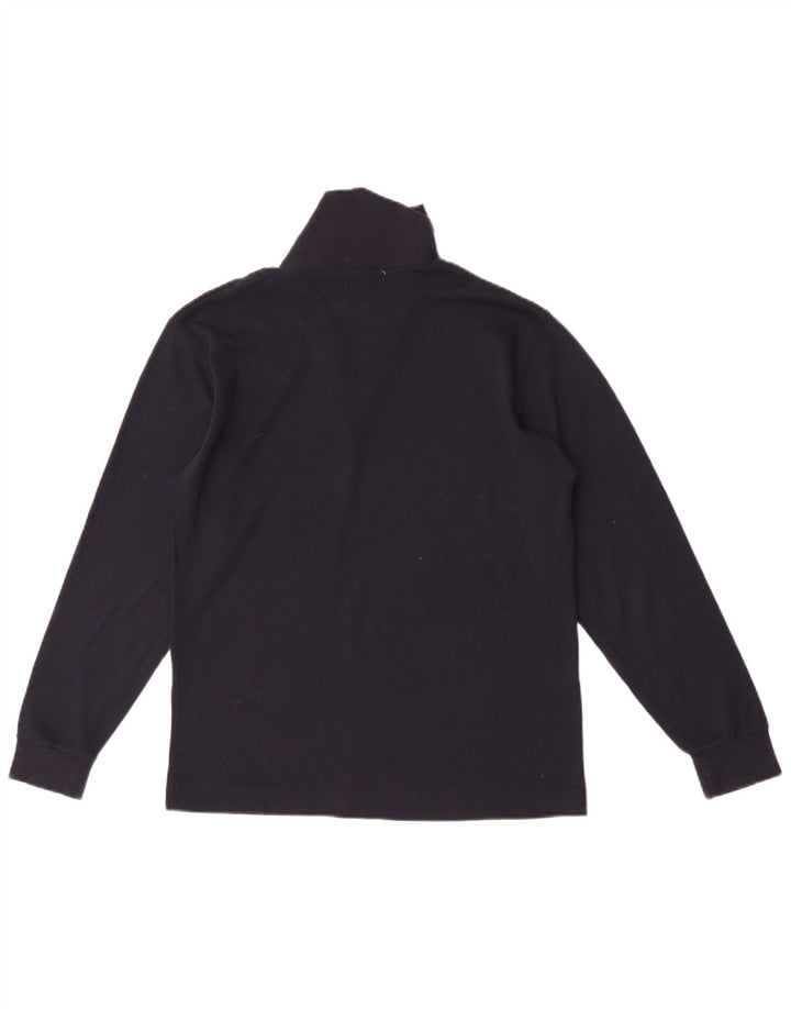 Fila Mens Zip Neck Top Long Sleeve IT 46 Small Navy Blue Cotton