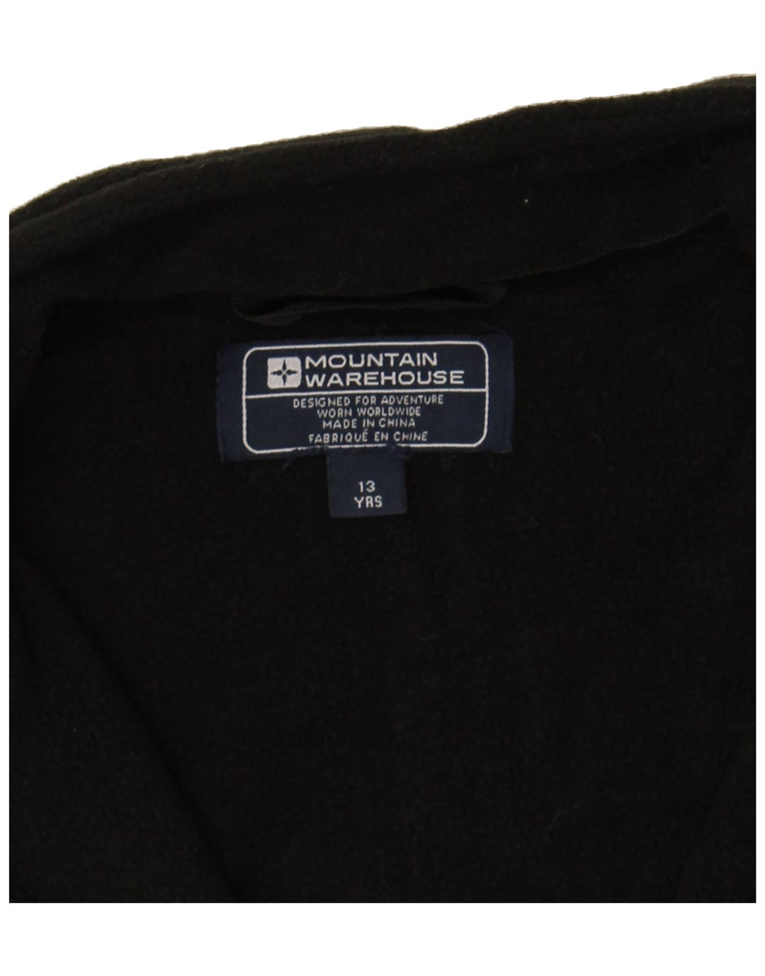 MOUNTAIN WAREHOUSE Boys Fleece Jacket 12-13 Years Black Polyester Vintage Mountain Warehouse and Second-Hand Mountain Warehouse from Messina Hembry 