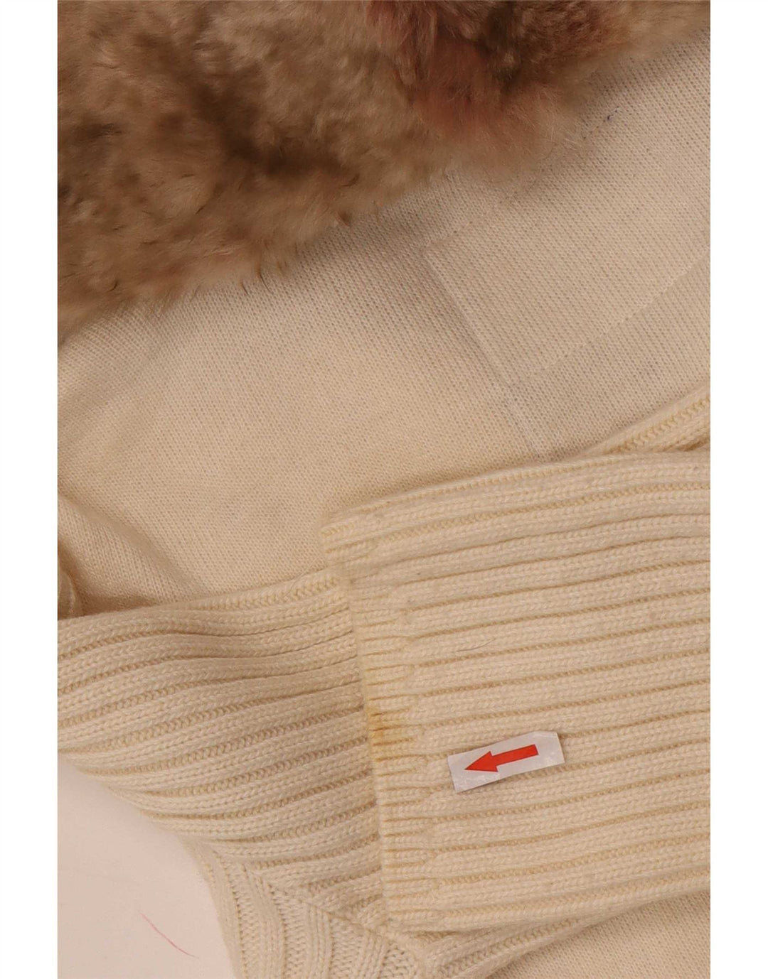 Woolrich Womens Cardigan Sweater UK 10 Small Off White Cotton