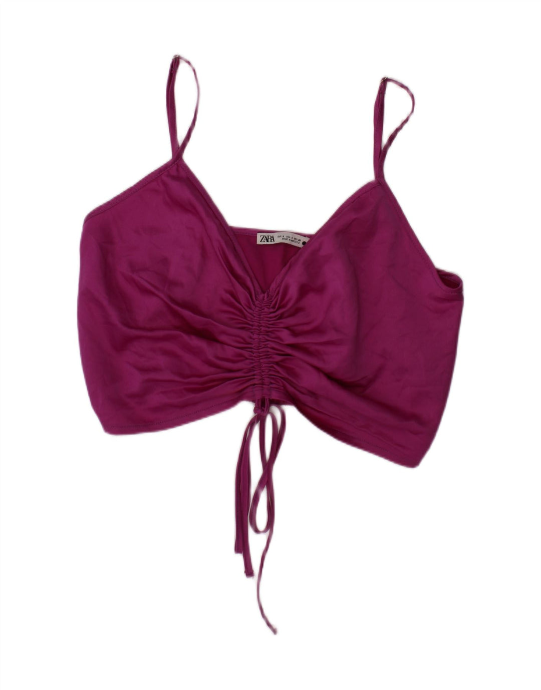 Zara Womens Crop Top Small Purple Polyester