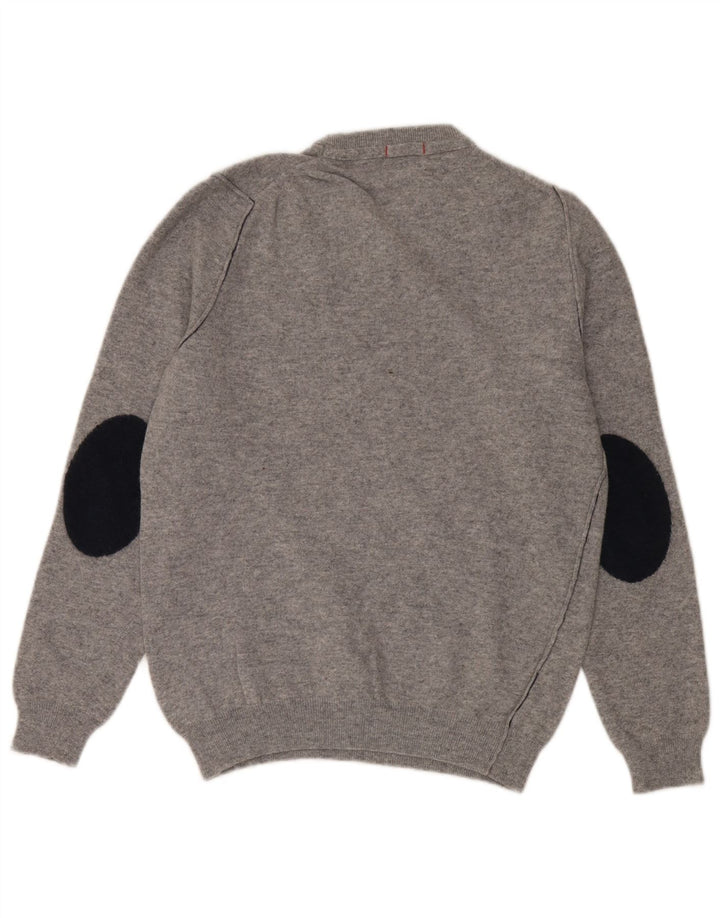 Woolrich Womens Crew Neck Jumper Sweater UK 16 Large Grey Wool