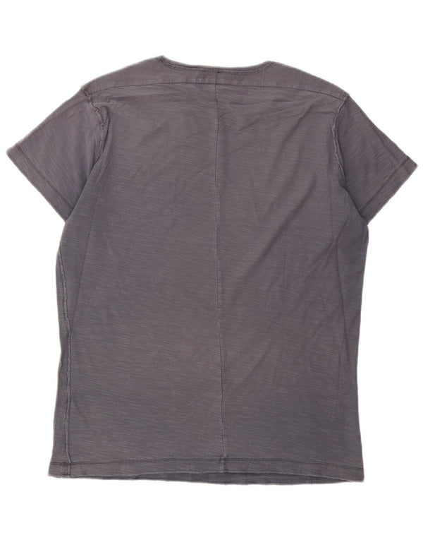 Diesel Mens T-Shirt Top Medium Grey Cotton