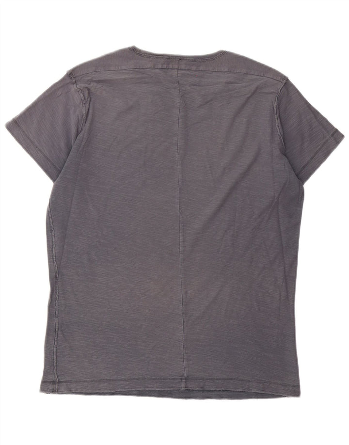 T-shirt da uomo Diesel Top in cotone grigio medio