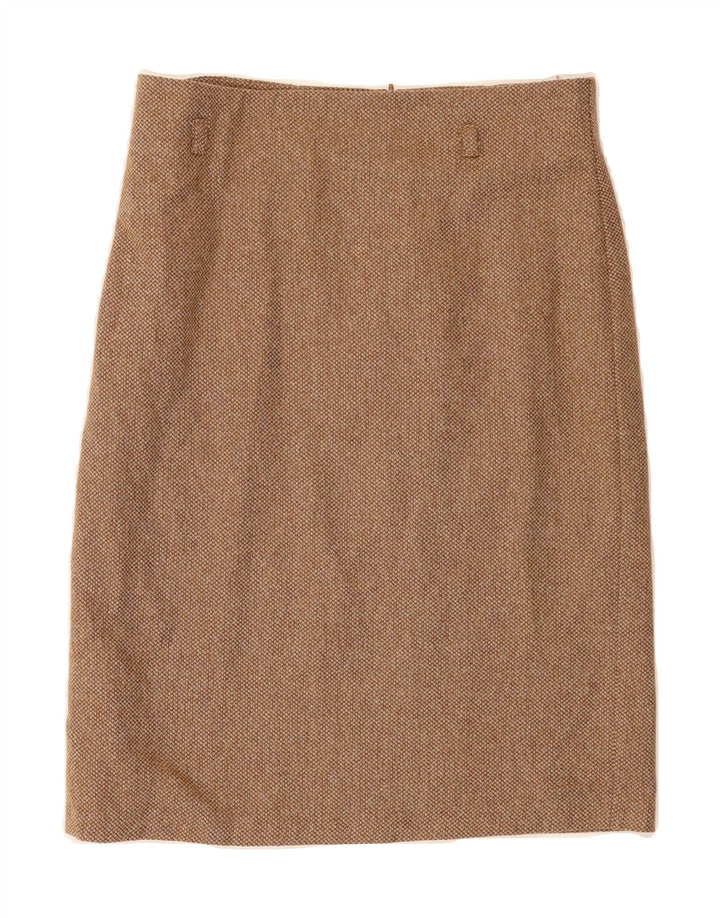BENETTON Womens Straight Skirt IT 44 Medium W30  Brown Virgin Wool Vintage Benetton and Second-Hand Benetton from Messina Hembry 