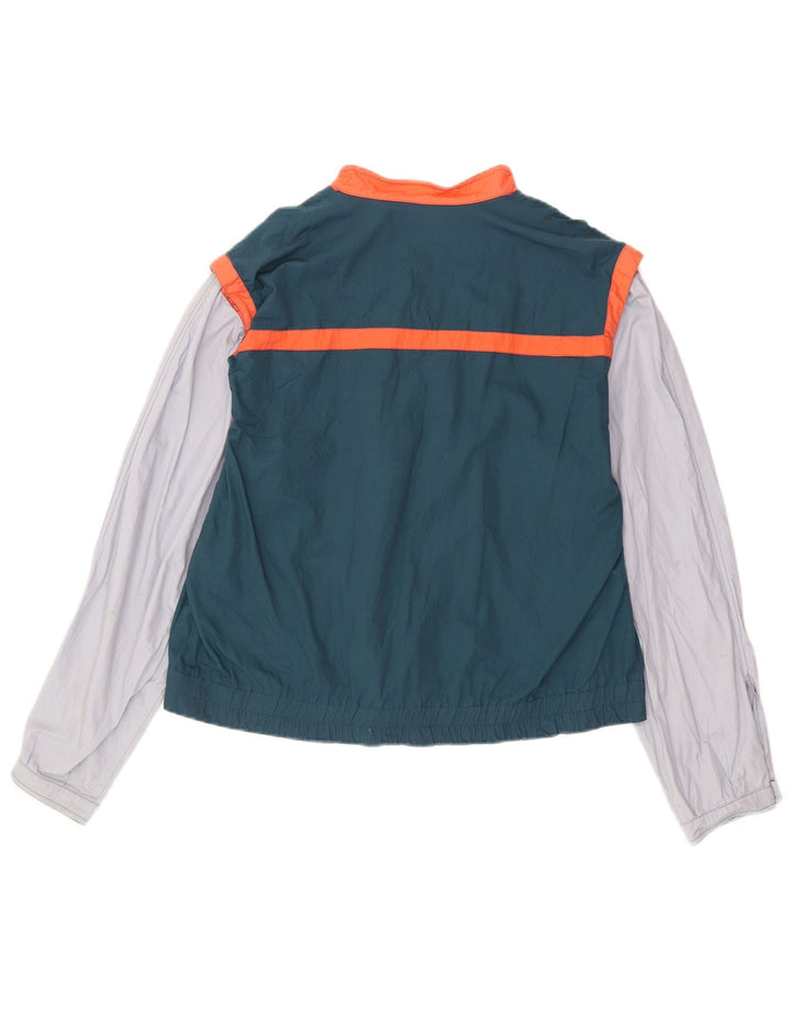 VINTAGE Womens Bomber Jacket UK 18 XL Green Colourblock