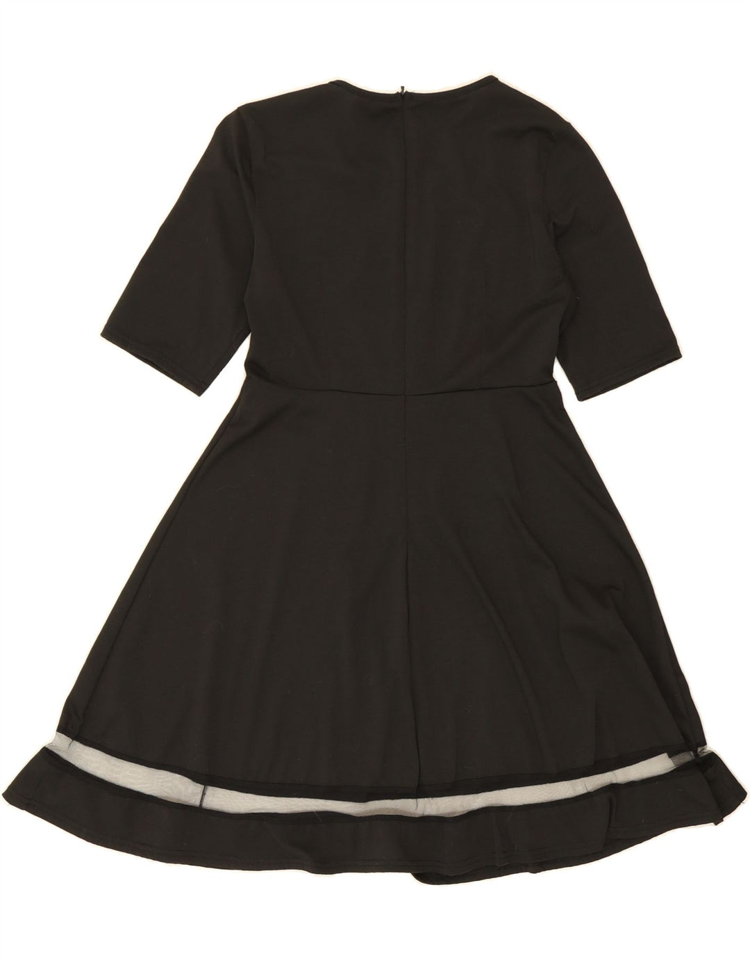 VINTAGE Womens A-Line Dress UK 10 Small Black Polyester Vintage Vintage and Second-Hand Vintage from Messina Hembry 