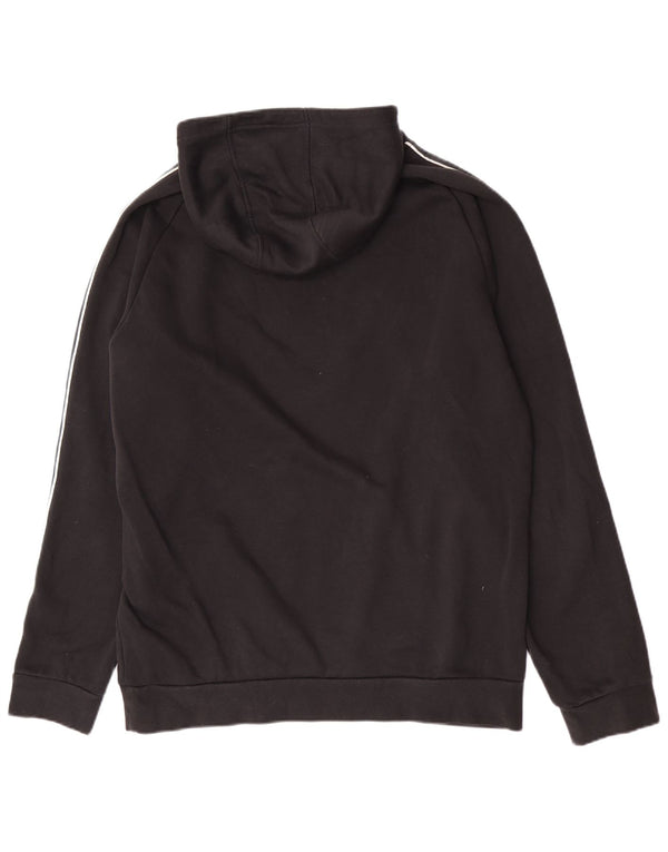Adidas Herren Kapuzenpullover, groß, aus schwarzer Baumwolle