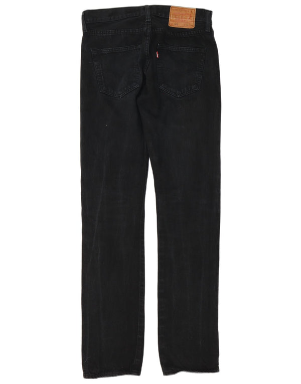 Levi's Mens 501 Straight Jeans W30 L34 Μαύρο Βαμβακερό