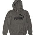 PUMA Grafisk hættetrøje til mænd, lille grå flækket polyester