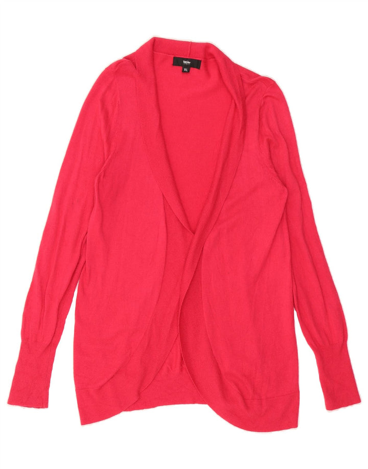 MOSSIMO Womens Open Cardigan Sweater UK 18 XL Pink Nylon Vintage Mossimo and Second-Hand Mossimo from Messina Hembry 