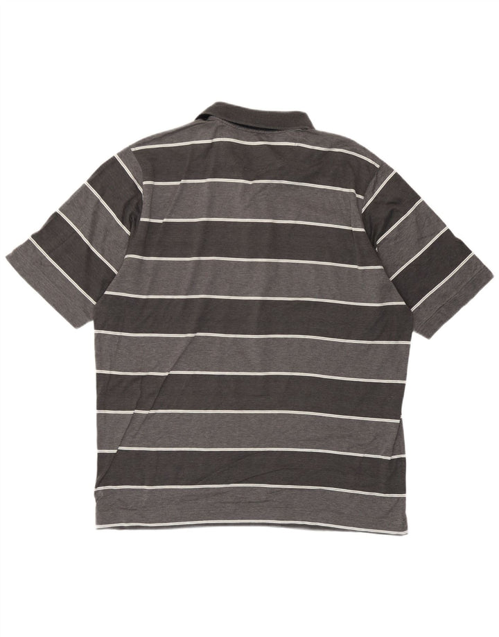 Paul & Shark Mens Polo Shirt Large Grey Striped